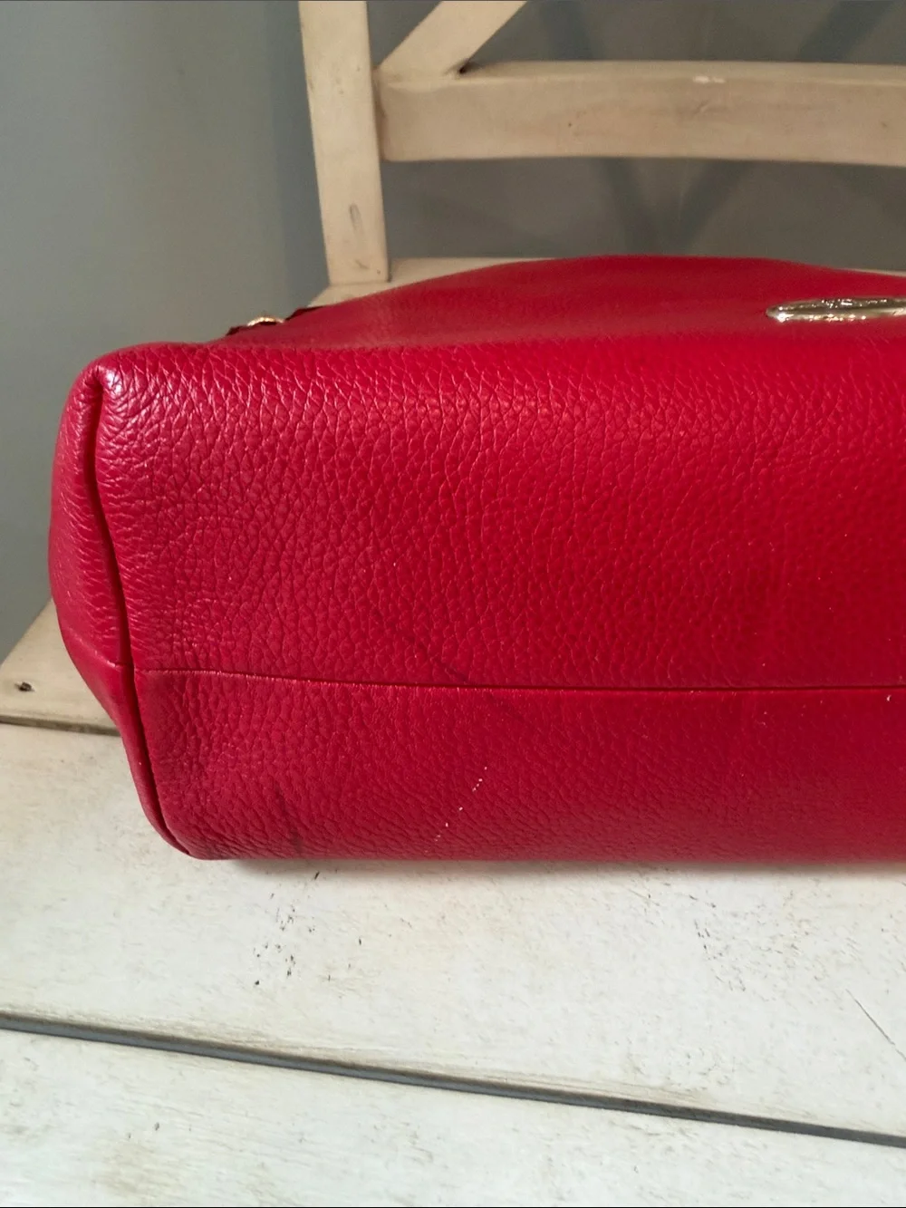 Coach Women's Red Leather Shoulder Bag